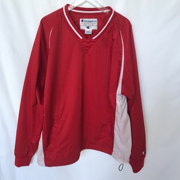 Champion Other - 🎁4/$25 Vtg 90s Champion Red White Jacket Pullover